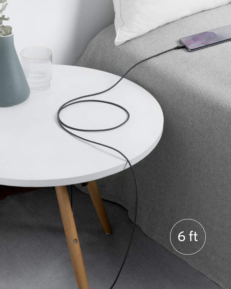 Anker New Nylon USB-C to USB-C 2.0 Cable 6FT - Black Anker New Nylon USB-C to USB-C 2.0 Cable 6FT - Black